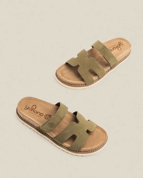 Yokono Sandalia Plana Petra 125 Verde | Mujer Sandalias Planas