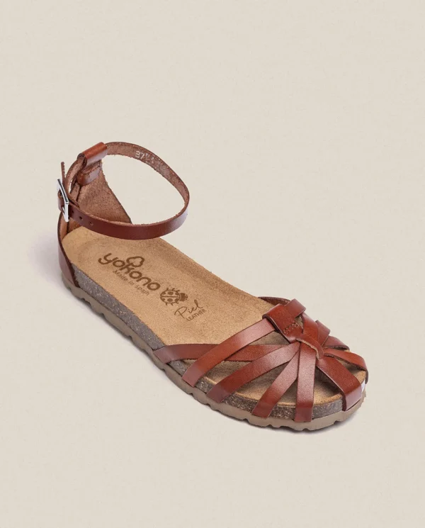 Yokono Sandalia Plana Villa 011 Marron | Mujer Sandalias Planas