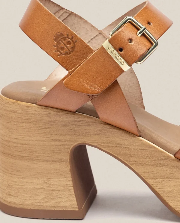 Yokono Sandalia Tacón Bonai 002 Marrón | Mujer Sandalias De Tacón