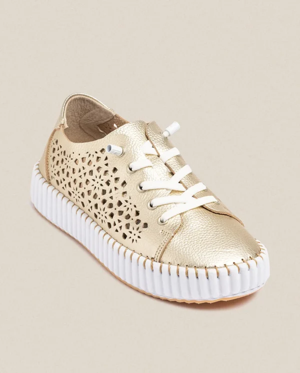 Yokono Zapato Plano Sintra 002 Dorado | Mujer Zapatos | Deportivos